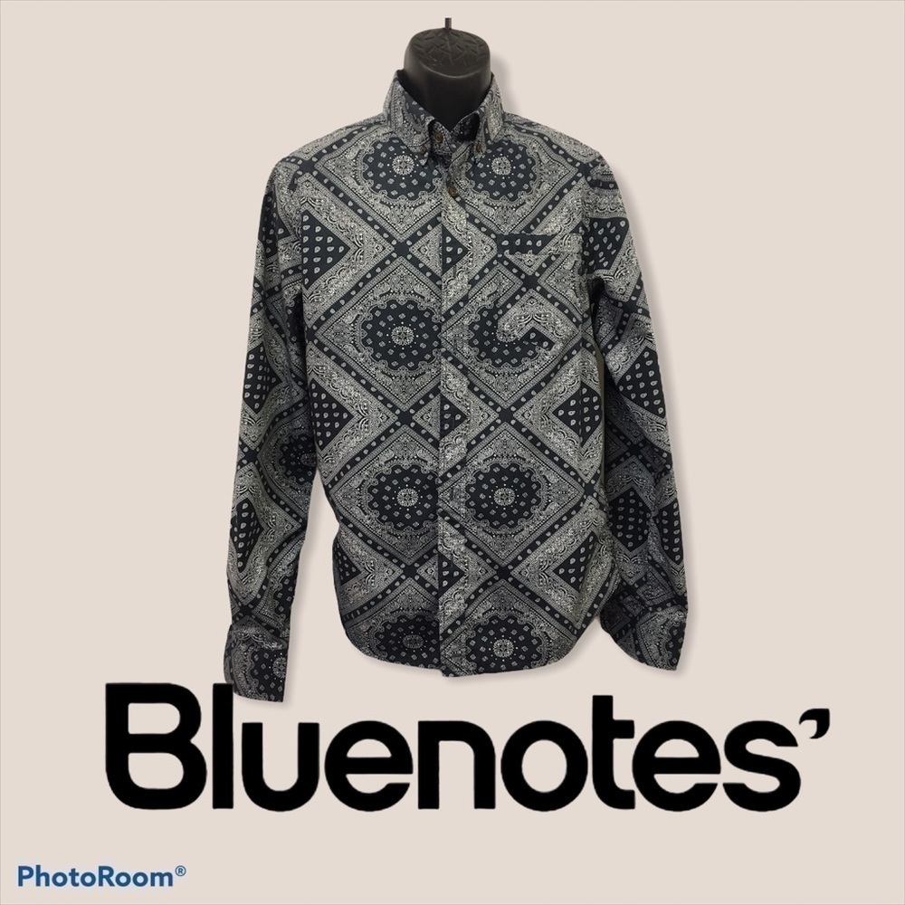 𝅺BLUE notes Men’s Cotton Button Down Shirt